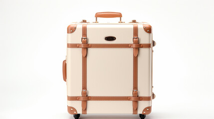 modern luggage on white background
