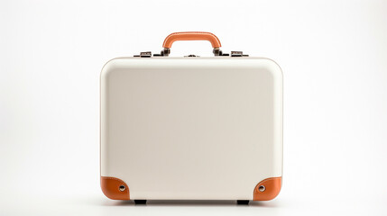 modern luggage on white background
