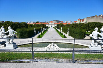 Baroque Belvedere Palace in Vienna