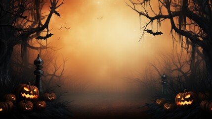 Enigmatic Halloween Background with Space for Your Message