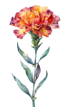 a watercolor of a flower