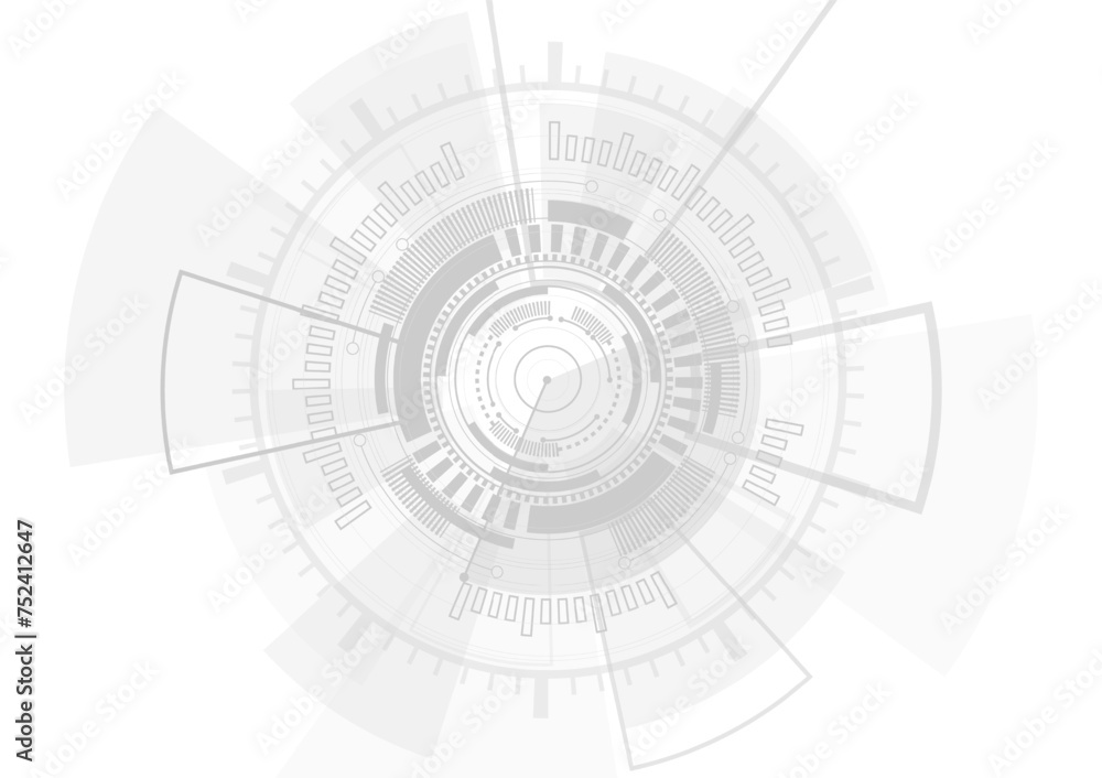 Aufkleber gray background. Abstract technological background with various technological elements. Structure pattern technology backdrop. Vector illustration.	
