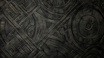 Background Texture Pattern in the Style of Neo-Tribal Graphite - Designs featuring bold, tribal-inspired patterns with a modern, graphite texture created with Generative AI Technology
