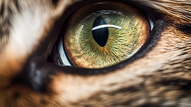 cat eye closeup of feline face