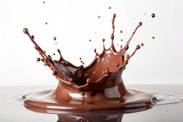 chocolate splash isolated on white