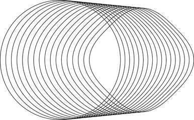 Circle curve shape with wavy dynamic lines
