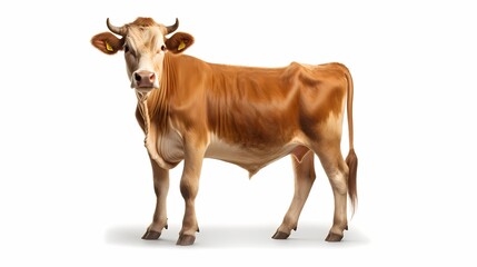 Cow isolated on white, transparent background
