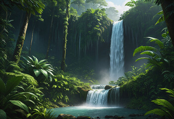waterfall in forest