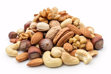 a pile of different types of nuts