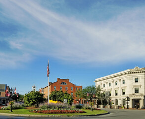 View of historic downtown Gettysburg Pennsylvania