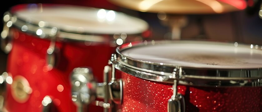 Nahaufnahme von einem Schlagzeug, Selektiver Fokus 
