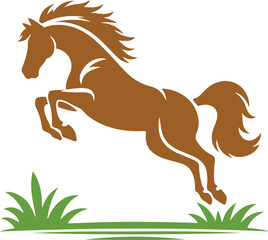 horse  jump vector illustration 
