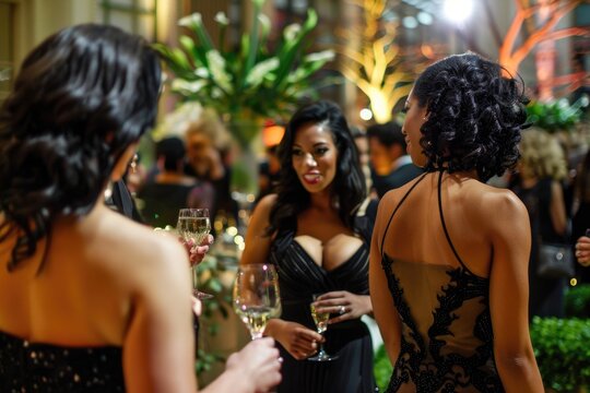 chic black-tie event with mob wives