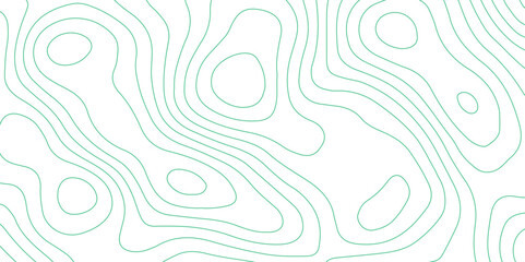 Abstract design with Seamless pattern with lines Topographic map. geographic mountain relief. Retro topographic map. geographic contour map paper texture. terrain path isolated on a green background.