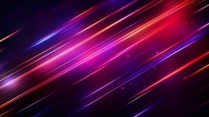 Colored glowing diagonal stripess abstract background. Bright background. Decorative horizontal banner. Digital artwork raster bitmap illustration. AI artwork.