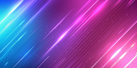 Colored glowing diagonal stripess abstract background. Bright background. Decorative horizontal banner. Digital artwork raster bitmap illustration.