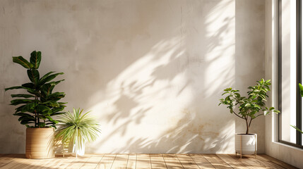 
Transparent PNG availableWall transparent mockup with plants on a floor,Minimalist empty room with wooden floor.3d rendering
