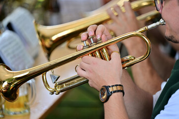 Obraz premium Brass music at a traditional event