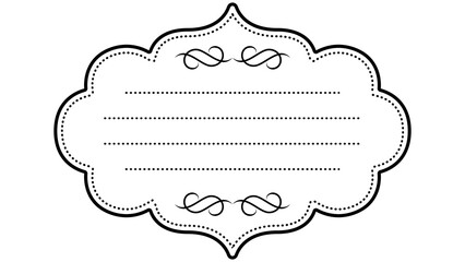 illustration of a frame with text space on white background 