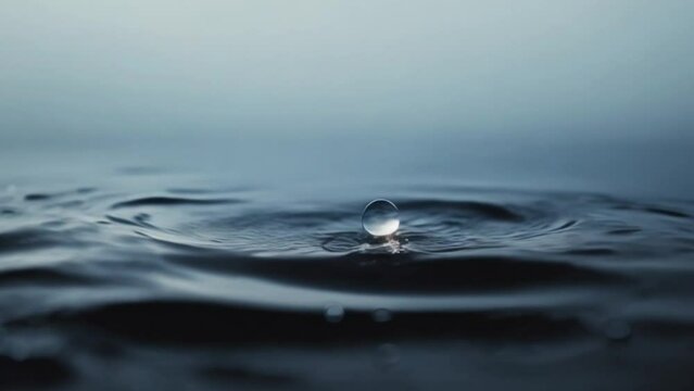 falling drop into water