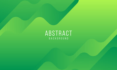 Modern vibrant green abstract background with smooth diagonal wavy texture