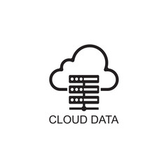 cloud data icon , database icon