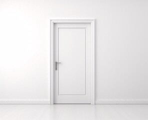 a white door in a room
