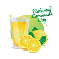 vector graphic of National Lemonade Day ideal for National Lemonade Day celebration.