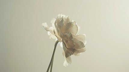 flower against a backdrop of pure white, its delicate petals and subtle nuances illuminated with stunning clarity.