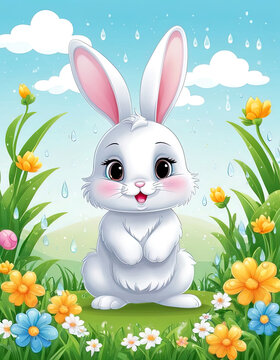 April easter bunny, rabbit,
