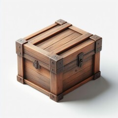 old wooden box on white
