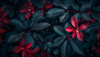 Beautiful background with flowers and leaves