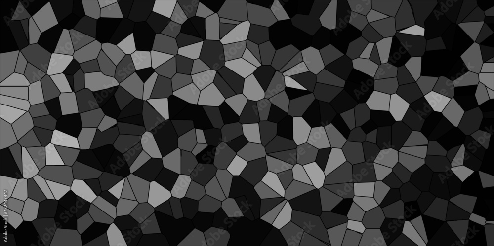 Aufkleber seamless pattern mosaic marble pattern texture with seamless shapes. dark and light gray geometric m