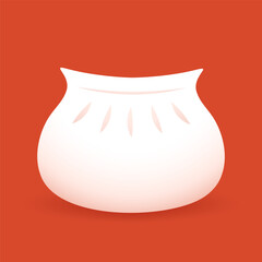 Shrimp dumplings vector. Shrimp dumplings is Chinese food. Chinese food icon.
