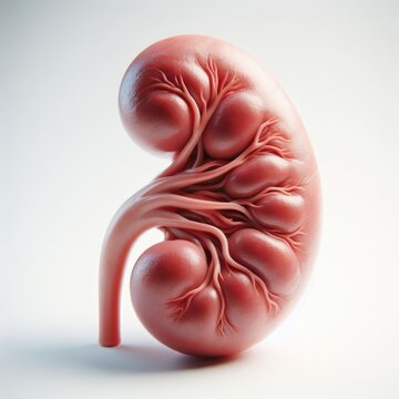 human kidney organ on white
