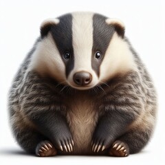 badger on white
