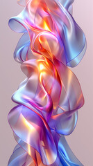 Fototapeta premium Abstract background with colorful curved lines or smoke. Copy space for text.