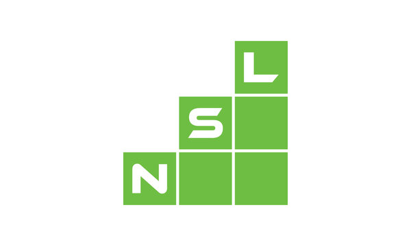NSL initial letter financial logo design vector template. economics, growth, meter, range,  profit, loan, graph, finance, benefits, economic, increase, arrow up, grade, grew up, topper, company, scale