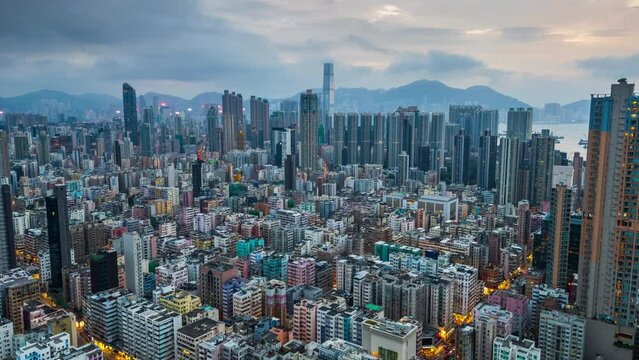 Hong Kong Cityscape at Dusk.