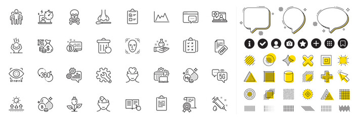 Fototapeta na wymiar Set of Magnesium mineral, Cogwheel and Seo message line icons for web app. Design elements, Social media icons. Rule, Difficult stress, 5g internet icons. Vector