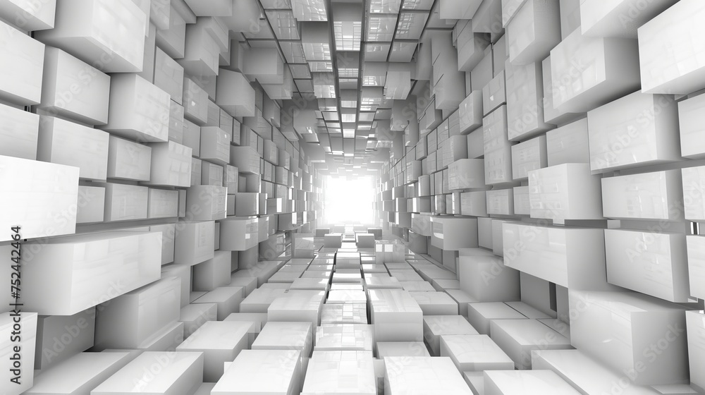 Aufkleber dynamic 3d white light illuminating background for modern design projects and creative visuals