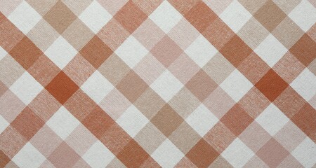 Texture of checkered fabric as background, top view