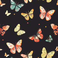 seamless background with butterflies