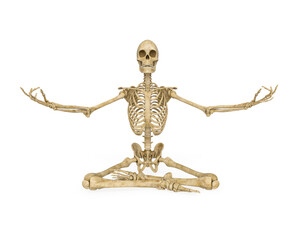 structural skeleton is doing yoga