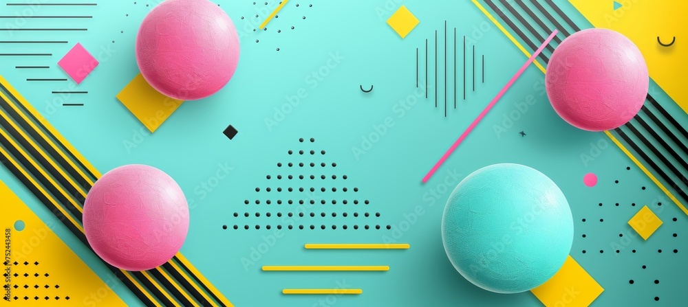 Poster vibrant geometric background with sharp angles and interlocking shapes for striking compositions.
