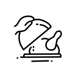 Cute fried chicken vector