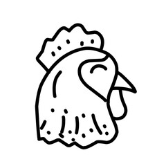 Cute fried chicken vector