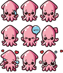 pink octupas  sticker