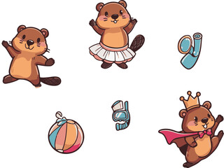 teddy bear cub stickers © Israt