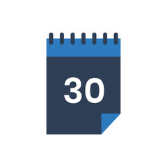 30 Calendar Icon, 30 Date Icon for Appointment icon pictogram